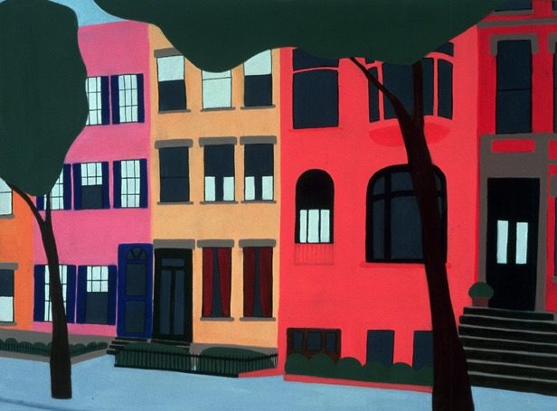 "Brooklyn Heights Brownstones Series 2"
<br>40" x 30",  Oil on Canvas