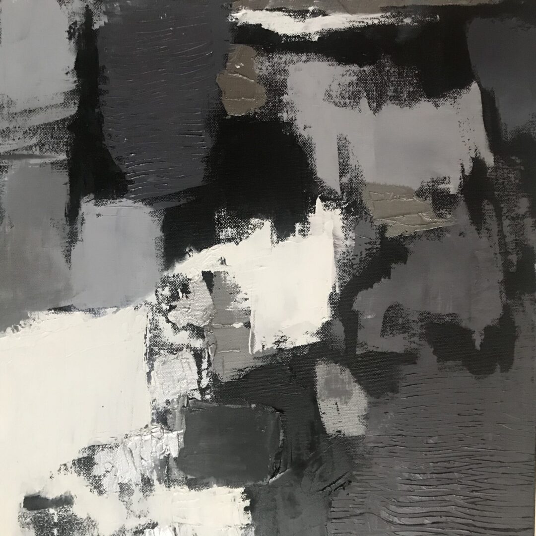 "Black White Series #3"
<br>18" x 18" Oil on Canvas