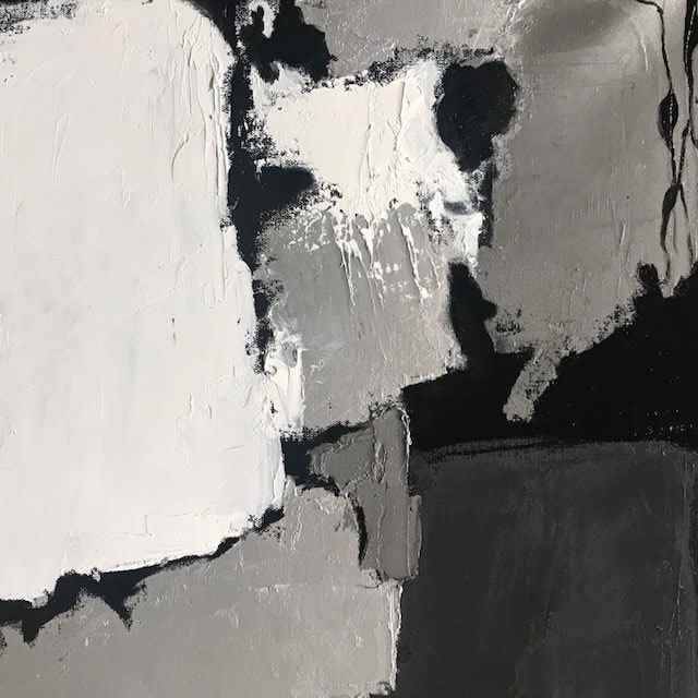 "Black White Series #1"
<br>18" x 18" Oil on Canvas
